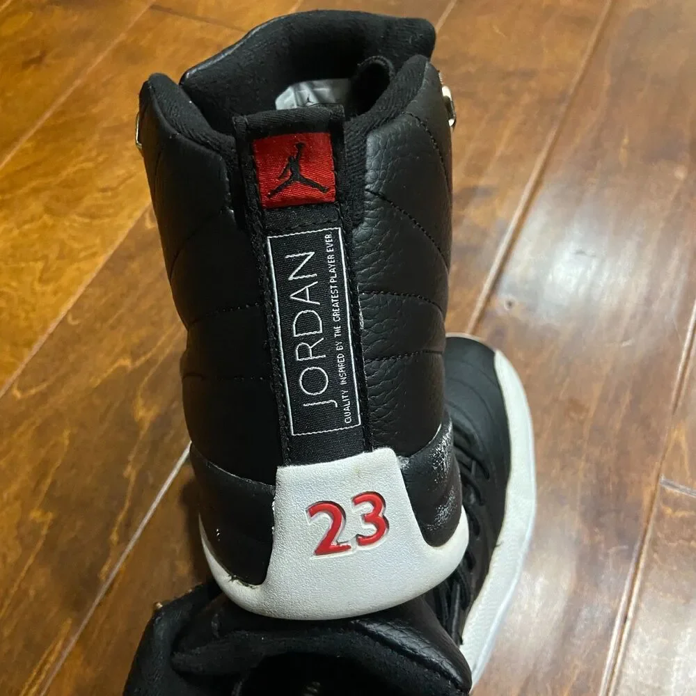 Jordan 12 Retro Playoffs 2019 Black White Sneakers CT8013-006 Men's Size 11